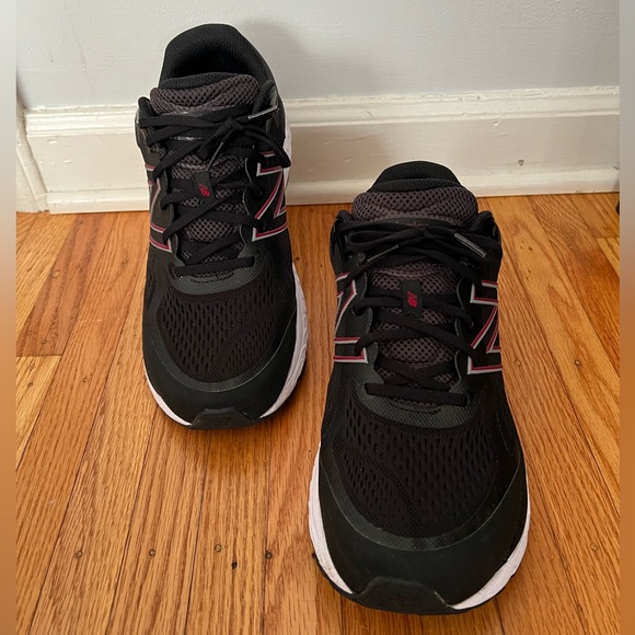 New Balance Black and Red Athletic Sneakers - Picture 9 of 13